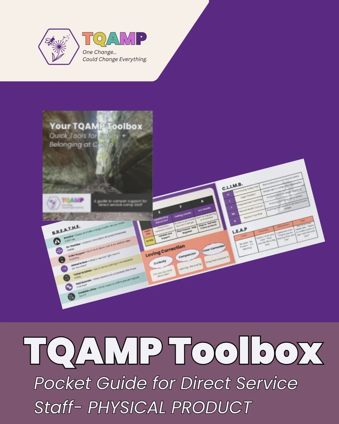 Your TQAMP Toolbox:  Pocket Guide for Camp Counselors- Physical Product- Pack of 25