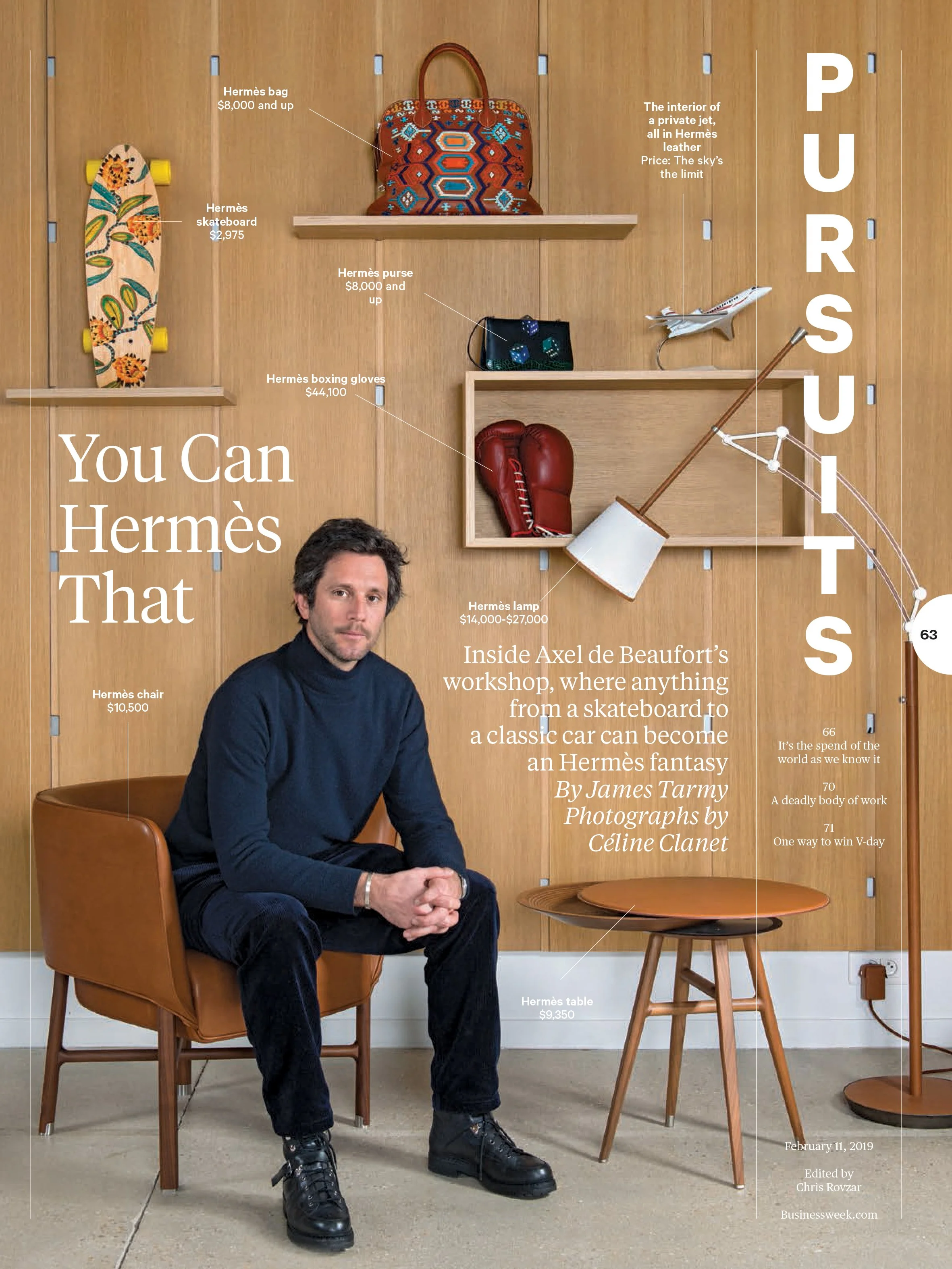 Axel de Beaufort, Hermès designer, for BLOOMBERG PURSUITS