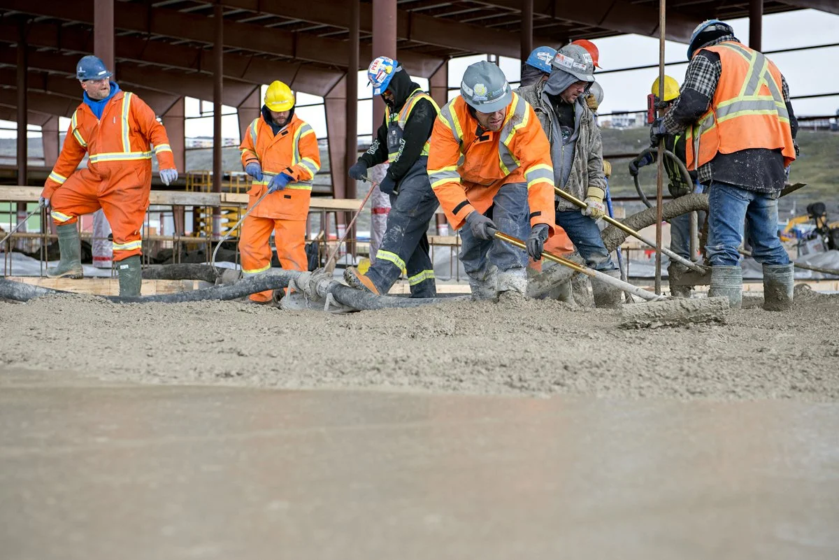 Iqaluit airport construction, Nunavut, Canada, for Bouygues Building Canada