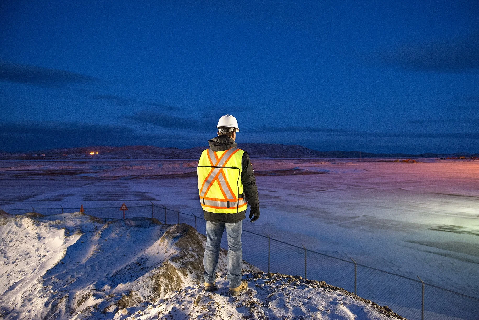 Iqaluit airport construction, Nunavut, Canada, for Bouygues Building Canada