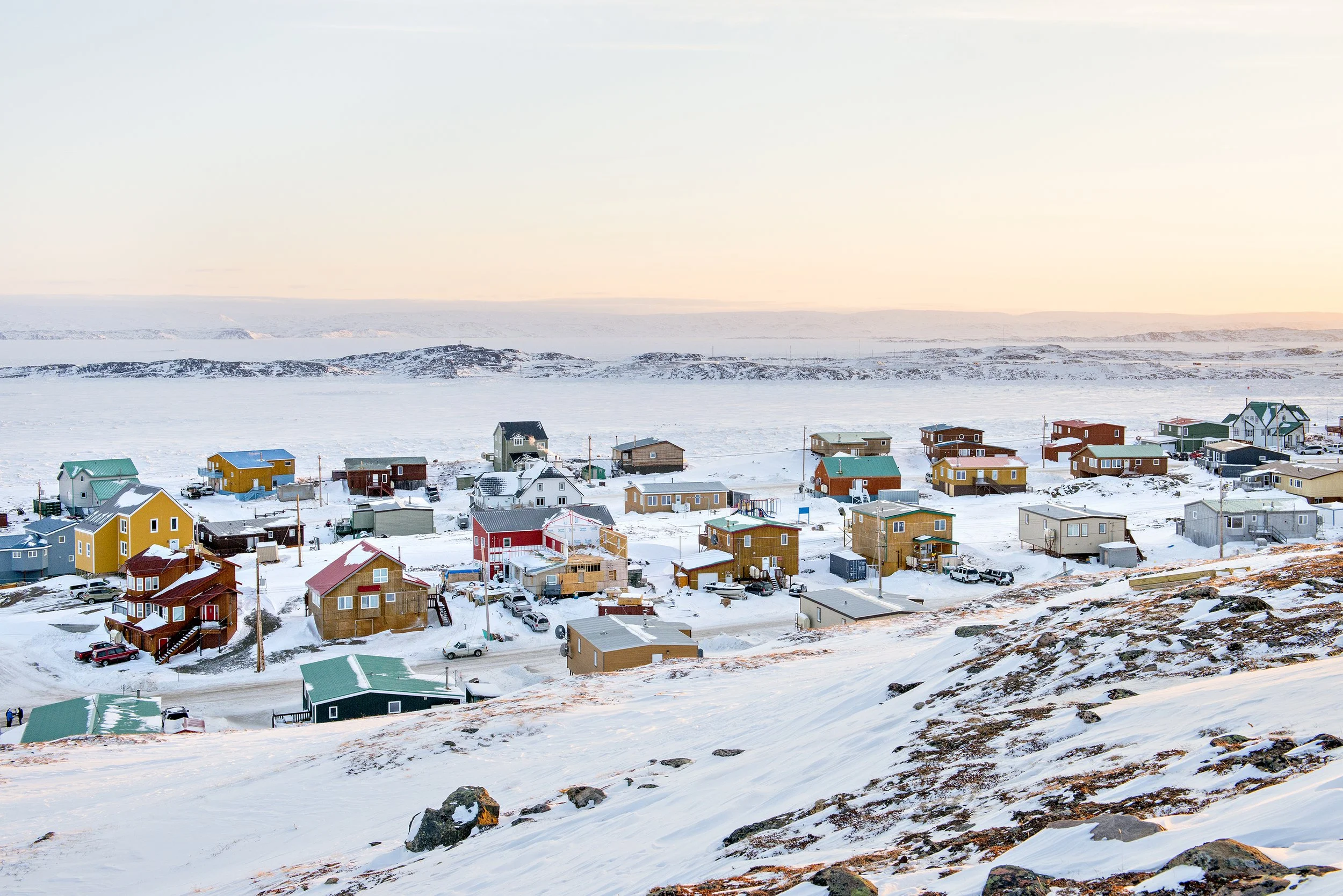 Iqaluit airport construction, Nunavut, Canada, for Bouygues Building Canada