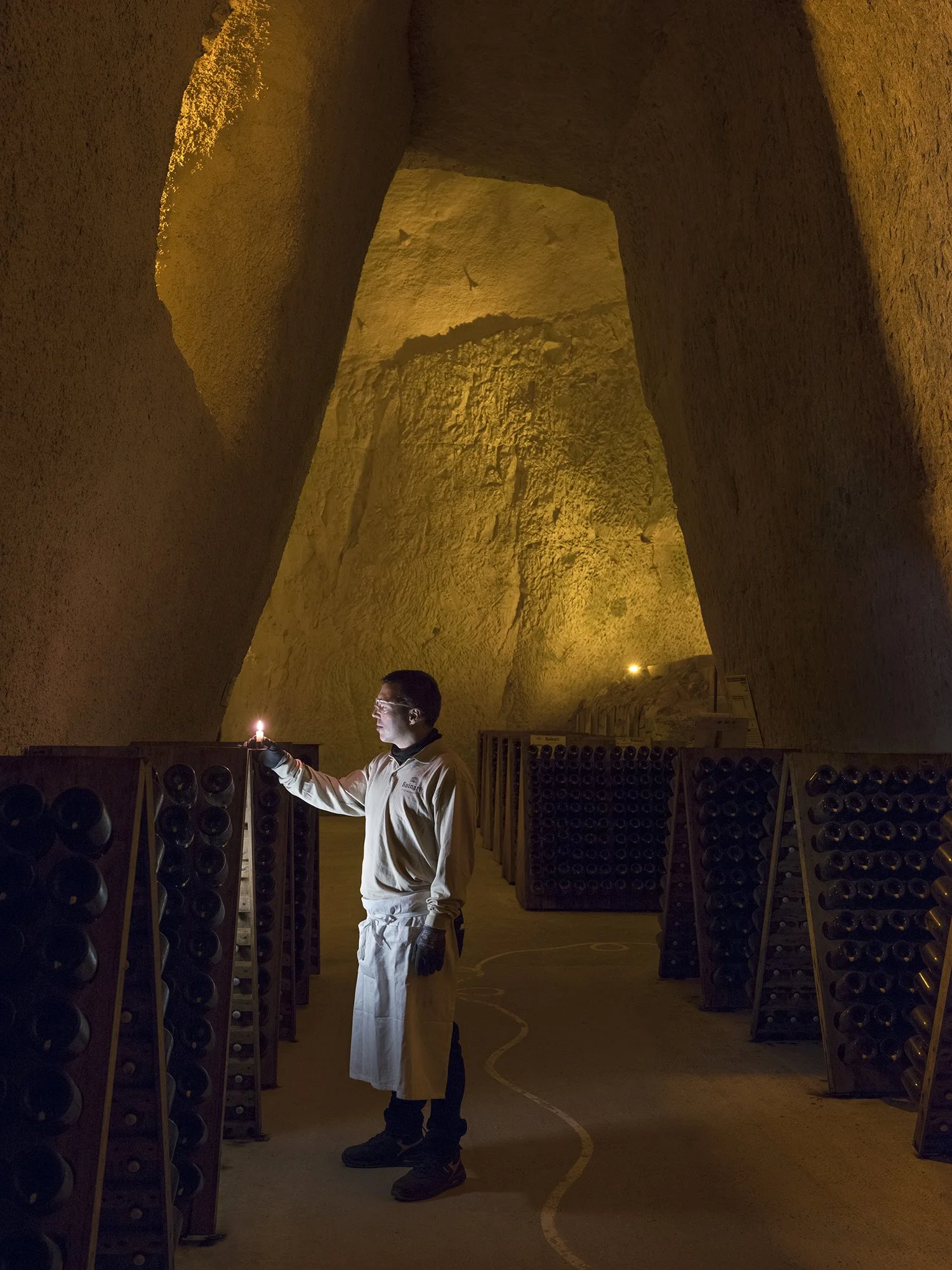 Pablo Lopez, "Remueur"/cellar worker at Ruinart, for Moët Hennessy (LVMH)
