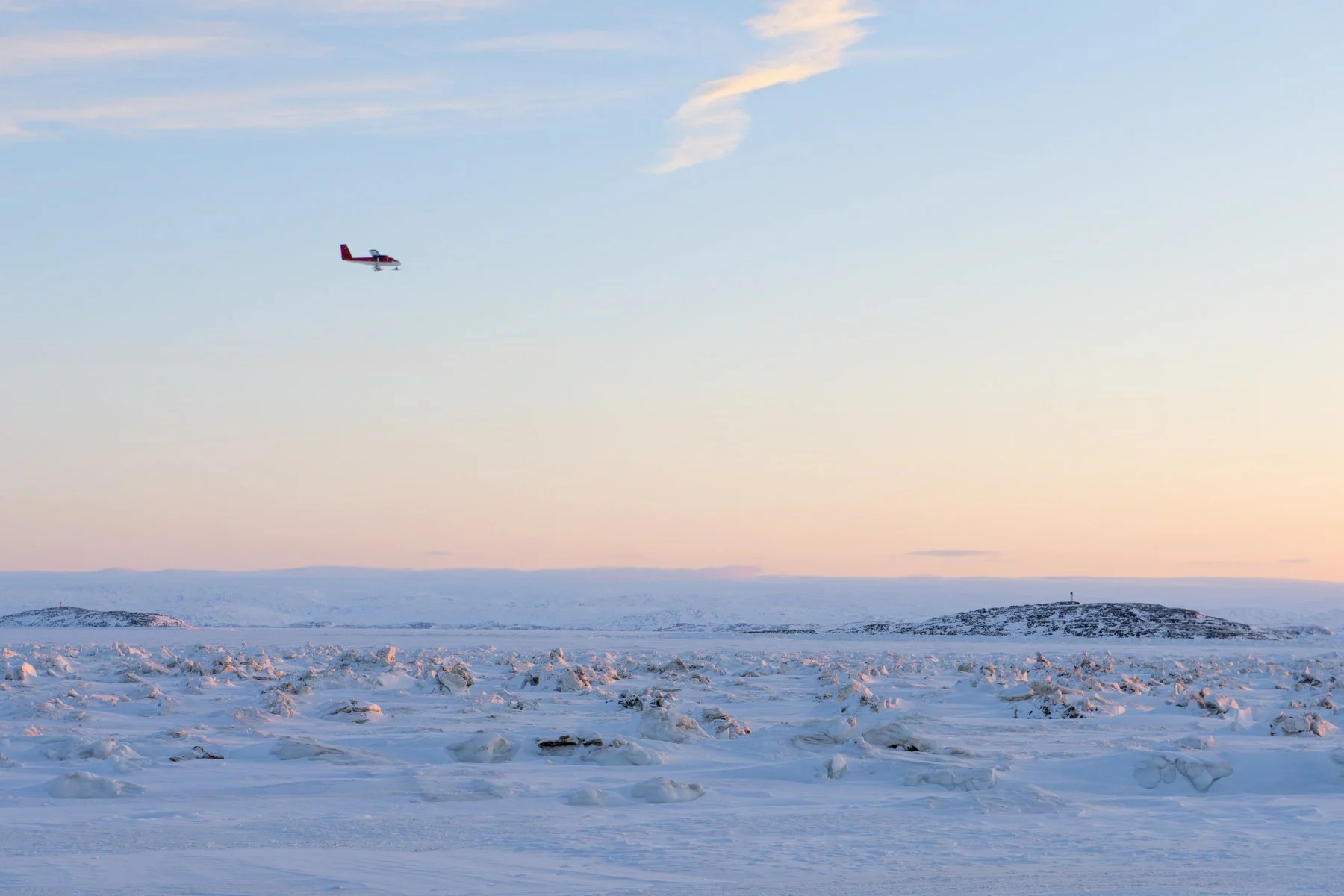 Iqaluit airport construction, Nunavut, Canada, for Bouygues Building Canada