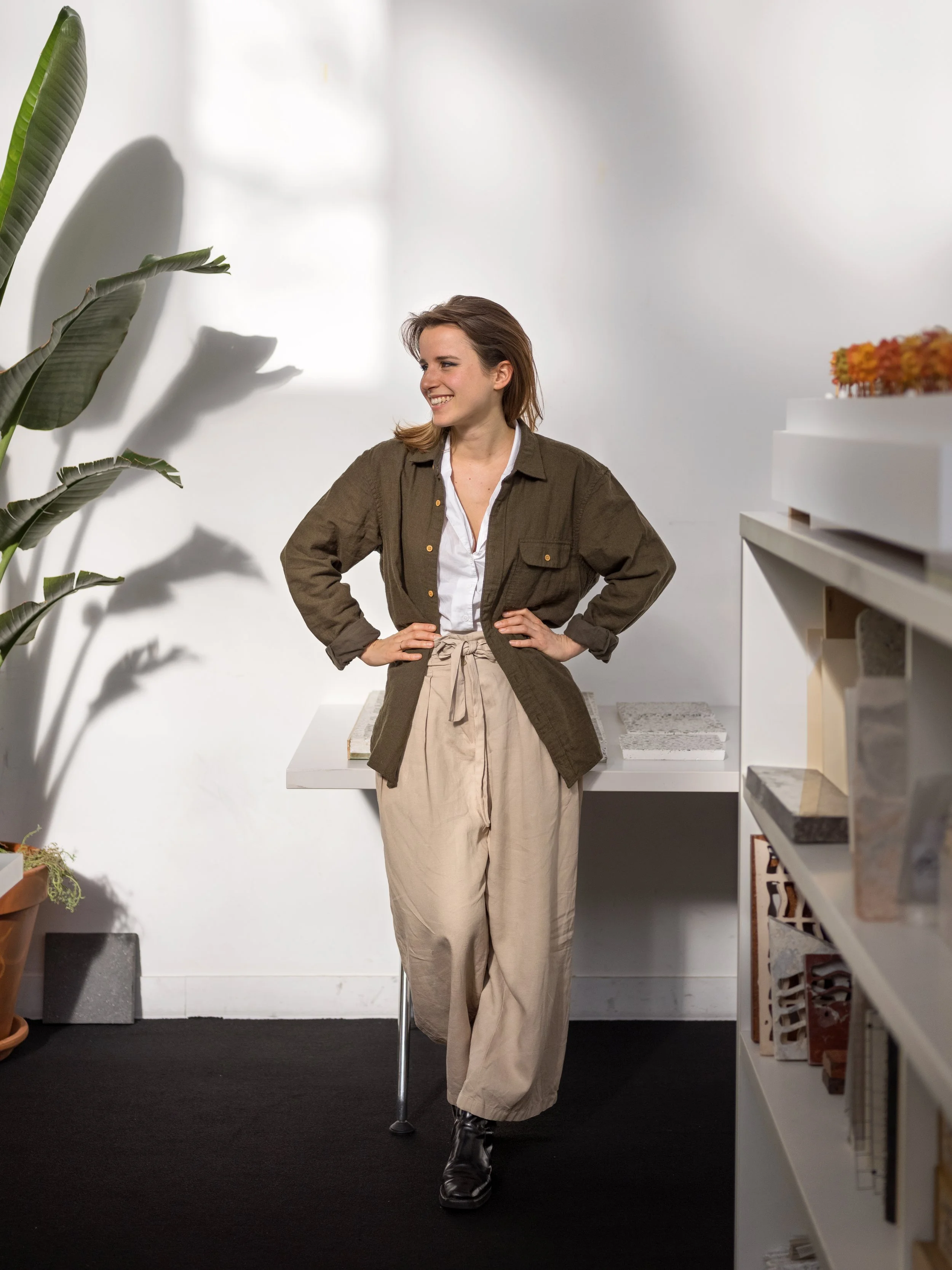 Architect and designer Anna Saint-Pierre in her office in Paris, for DWELL