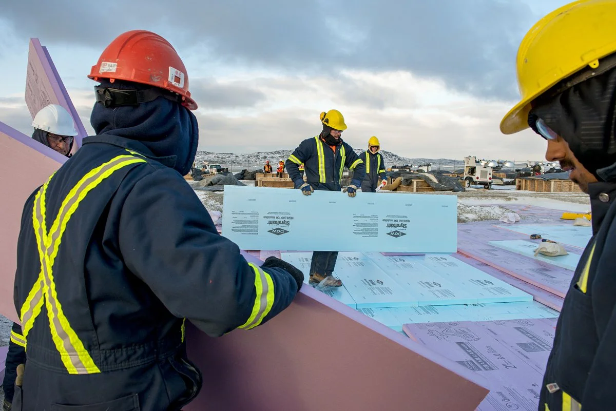 Iqaluit airport construction, Nunavut, Canada, for Bouygues Building Canada