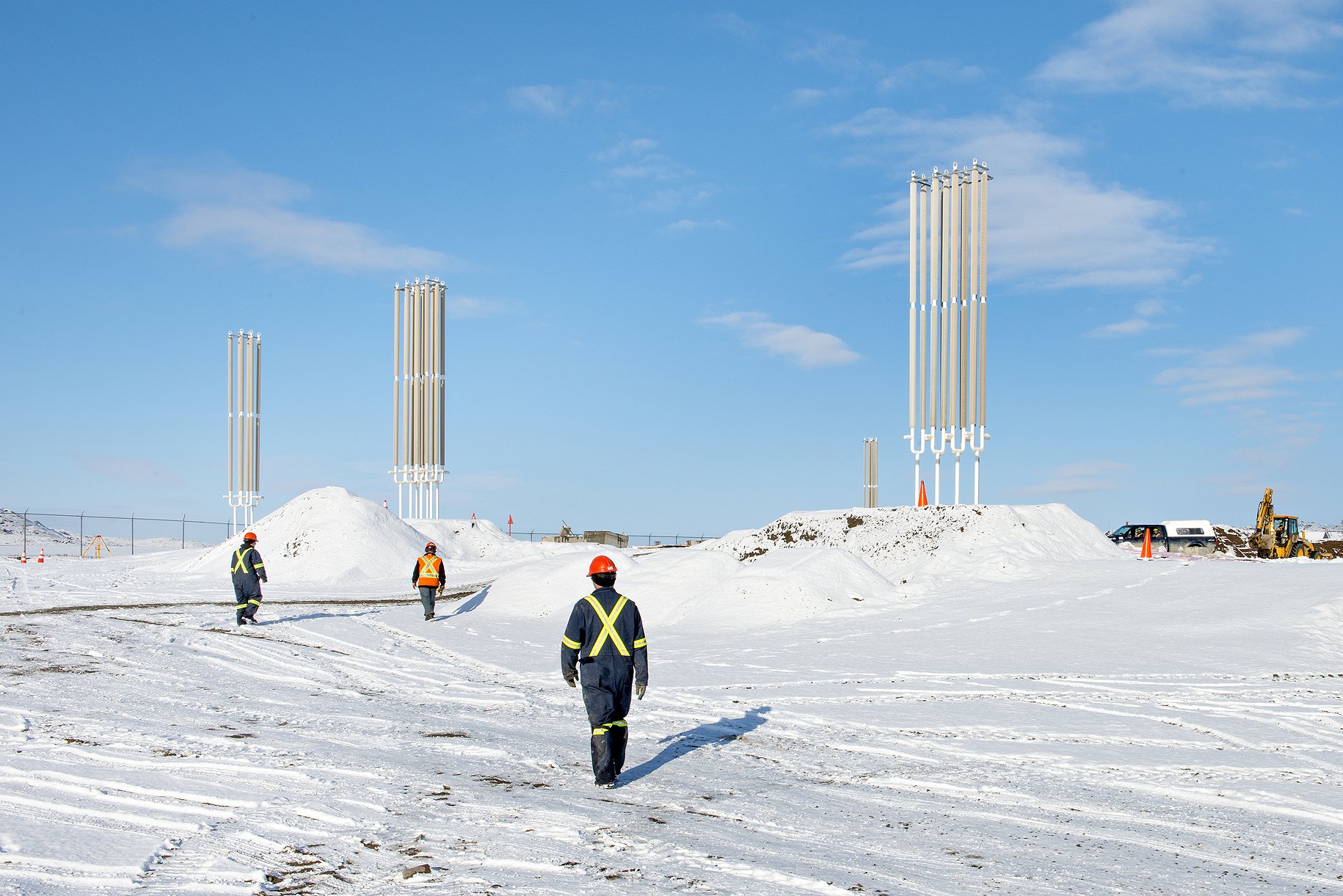 Iqaluit airport construction, Nunavut, Canada, for Bouygues Building Canada