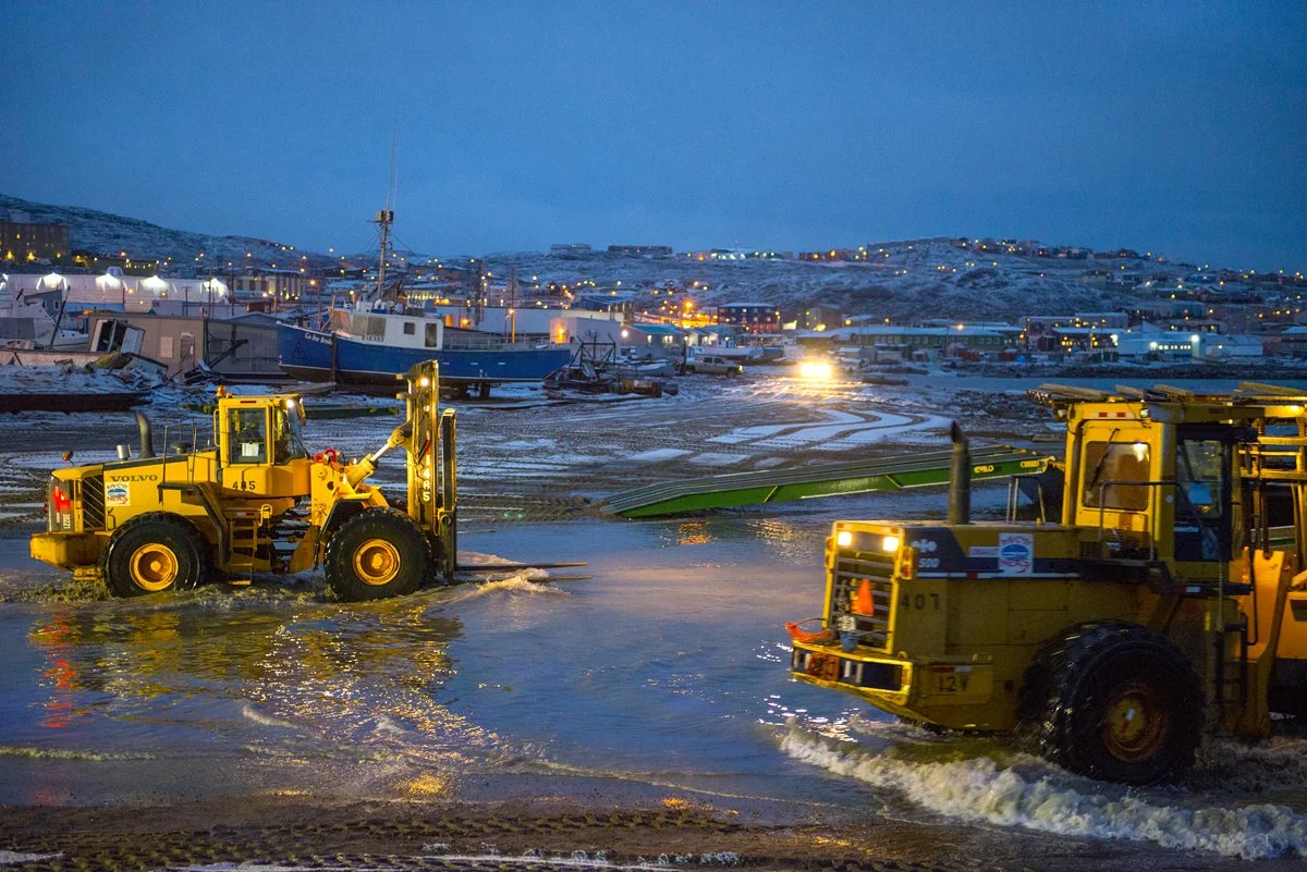 Iqaluit airport construction, Nunavut, Canada, for Bouygues Building Canada