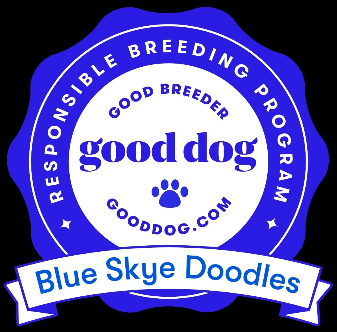 Good Dog Breeder Badge | Blue Skye Doodles