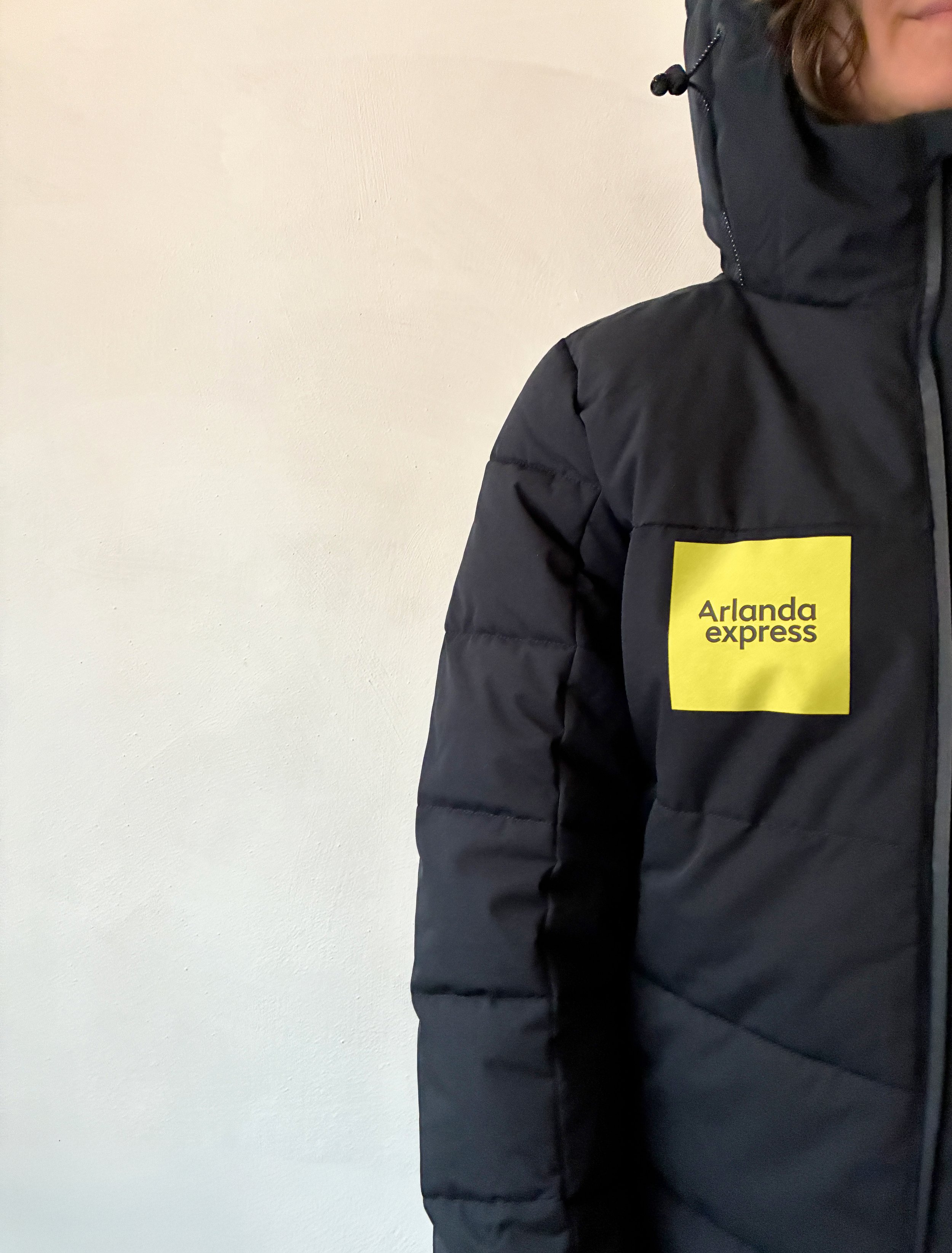 Arlanda express uniform with over sized logo concept.