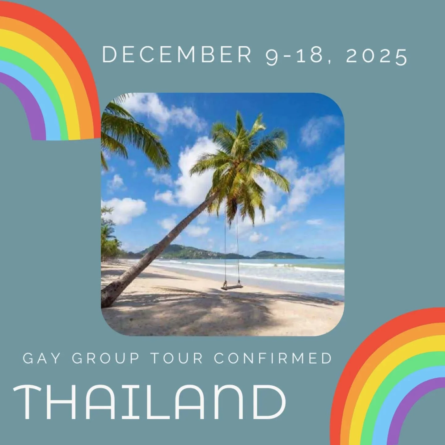 🌴 Last Call: Thailand Group Tour! 🏳️&zwj;🌈✨ 

Get ready for 10 unforgettable days exploring the Land of Smiles! From the vibrant streets of Bangkok, to the stunning beaches of Krabi, and the lively island vibes of Phuket, this adventure is packed 
