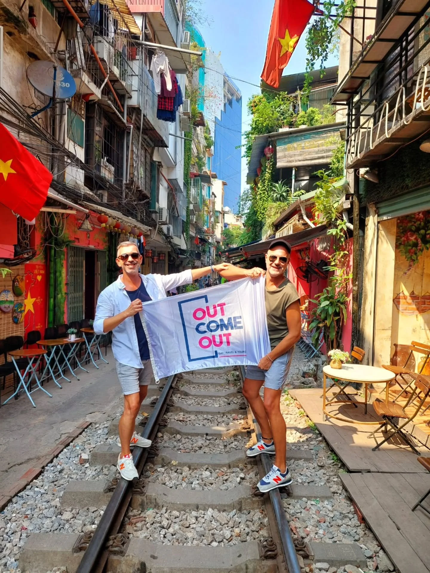 🇻🇳🚂 Standing on Train Street in Hanoi, we couldn't help but think about how many incredible people these trips have brought into our lives. 🌈✨

When we started Out Come Out, the idea was simple:

Create trips where LGBTQ+ travellers could explore