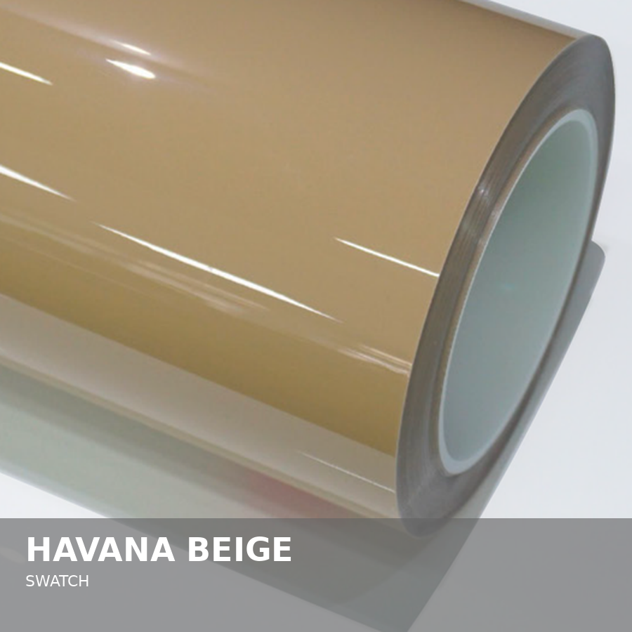 A roll of Havana beige colored paint swatch.