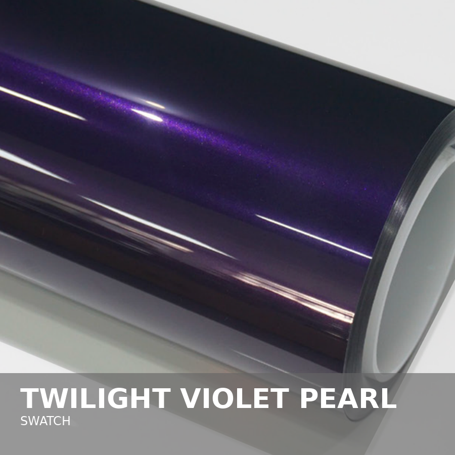 A vinyl roll with a twilight violet pearl color and a sparkly, shimmering finish.