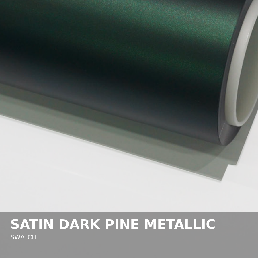 Close-up of a satin dark pine metallic swatch book for paint samples.