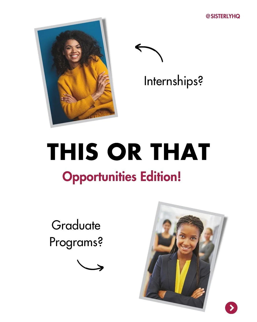 This or That: Internships 🎯 or Graduate Programs 🎓

Both can launch your career, but they serve different purposes...

Internships: Get your foot in the door, test the waters, build experience, often lead to full-time offers

Graduate Programs: Str