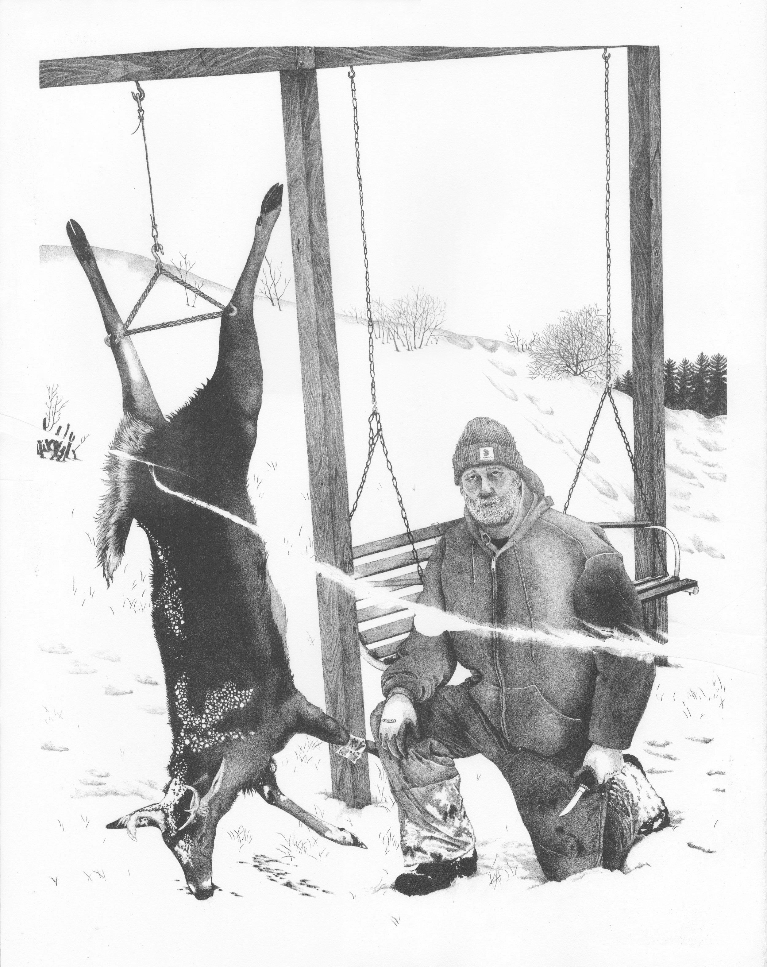 Swing Set, Lithograph, 2022, 22"x27"