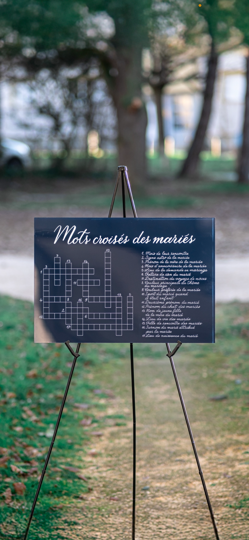 Mots croisés des mariés - PLEXI