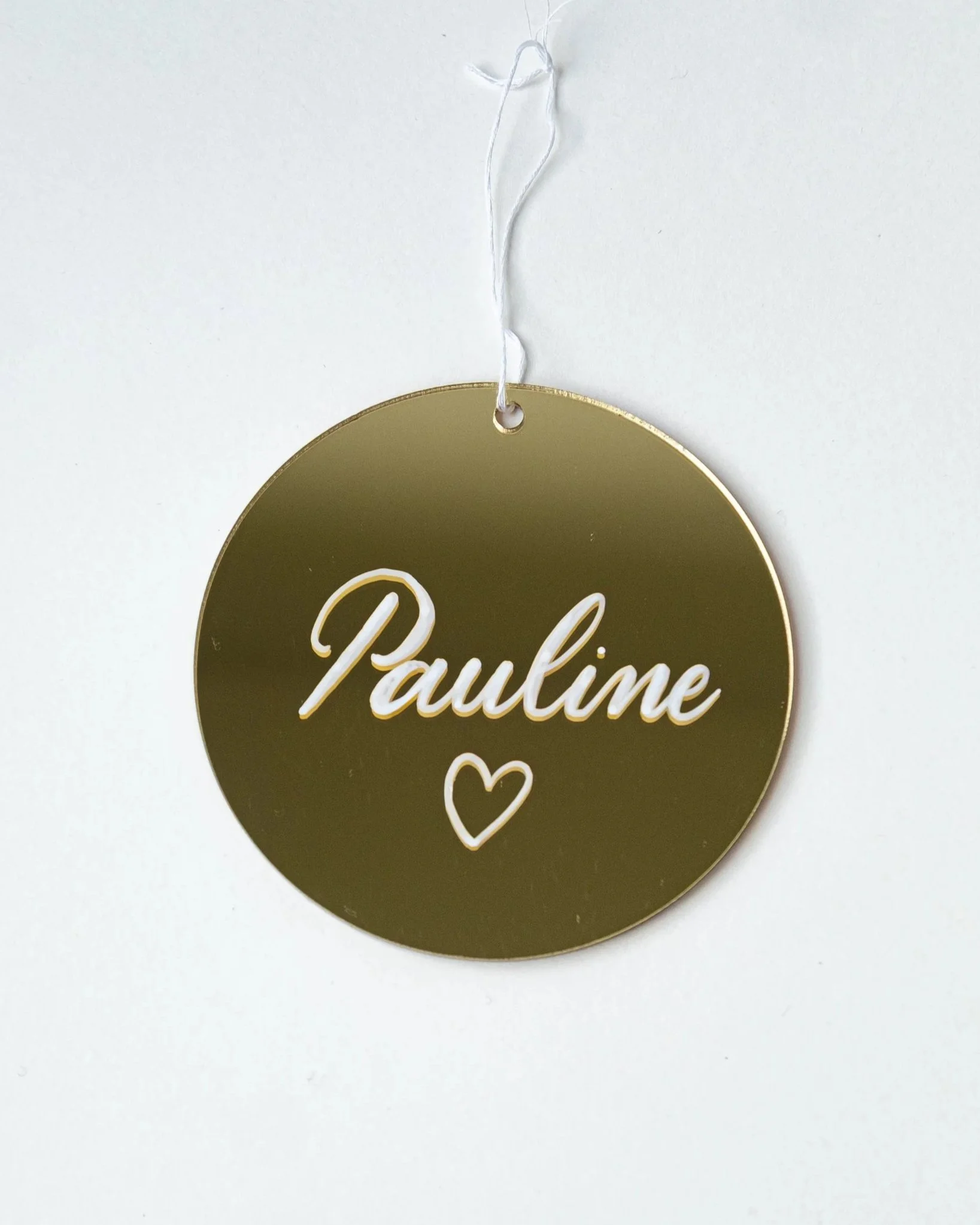 Suspension de Noël - Acrylique miroir doré