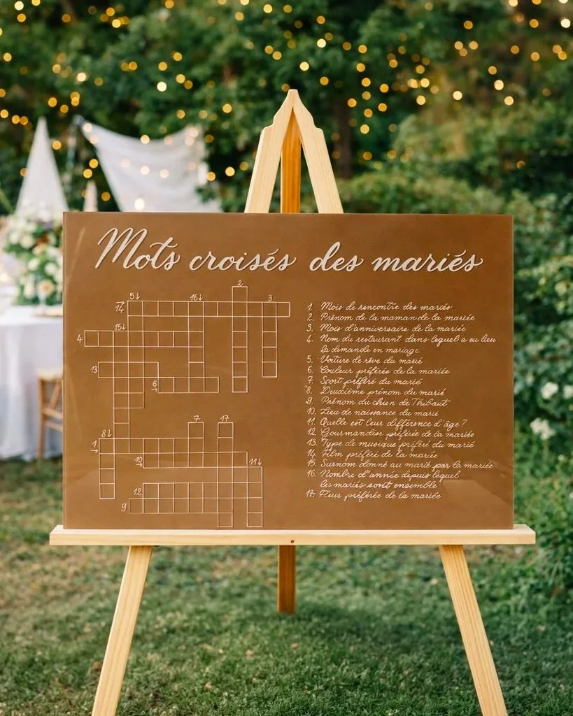 Mots croisés des mariés - PLEXI