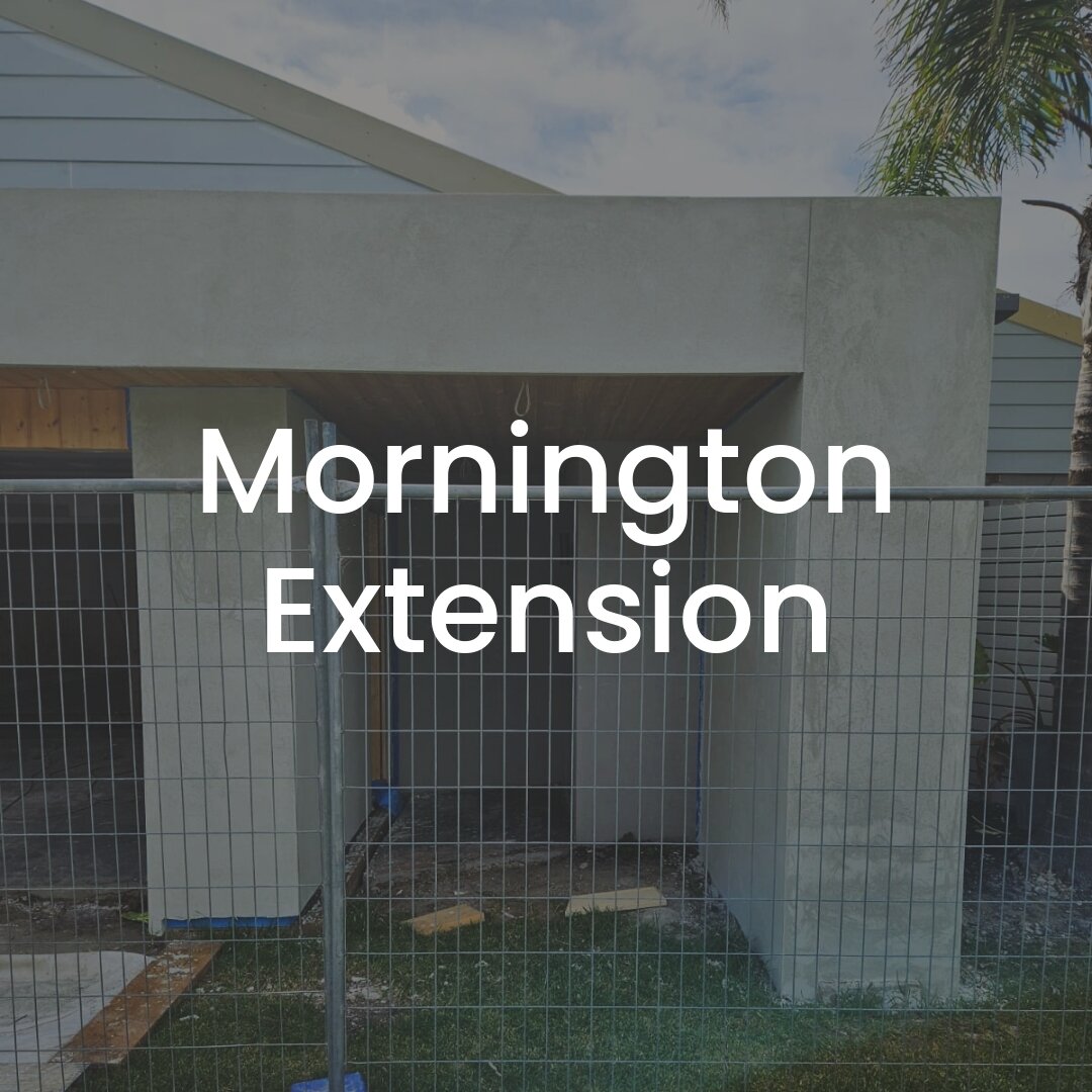Mornington Extension Progress

Explore the ongoing transformation of our Mornington Extension project! Embracing a new garage, inviting alfresco space, and a revamped facade with a contemporary roof, this evolution defines the essence of innovative d