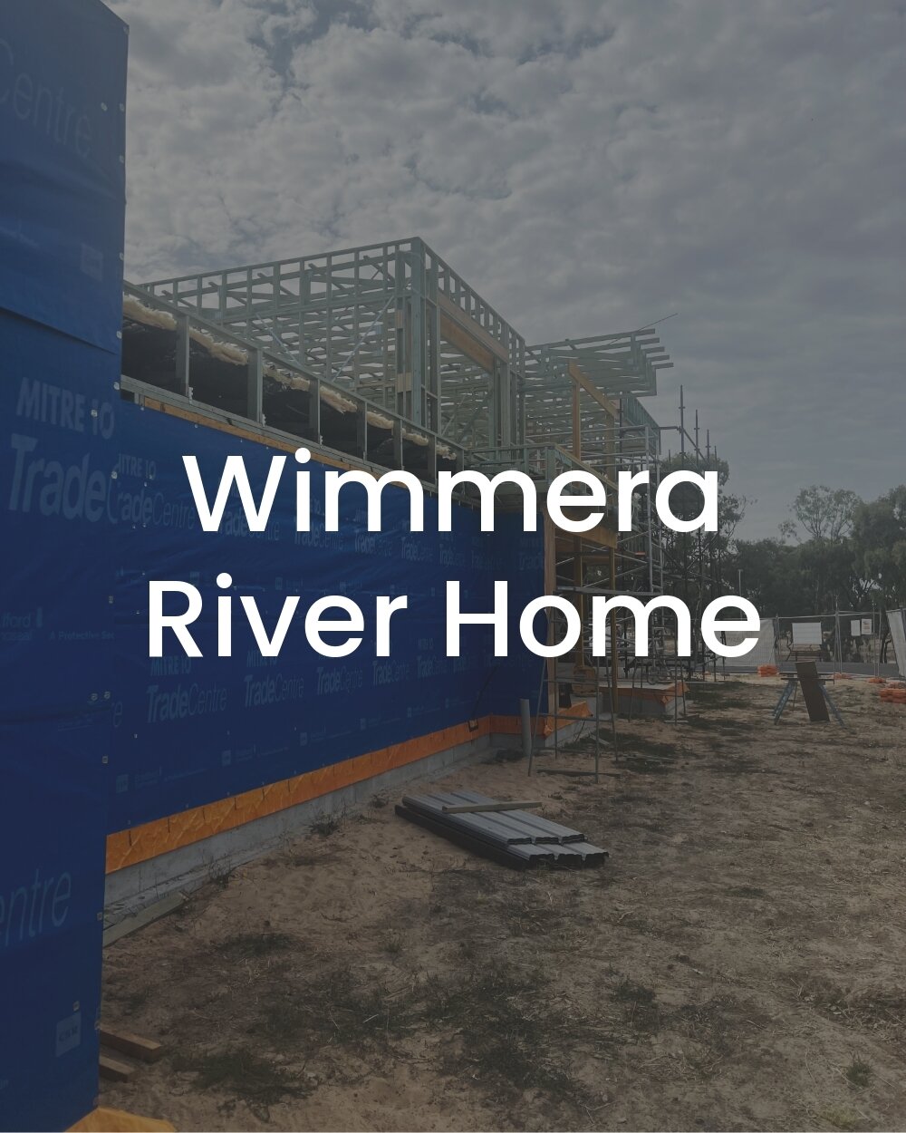 Construction shots at Wimmera River House, Horsham. Always great seeing a vision take shape with a fantastic team on the project - Darren Casey Artistic Design, builder Sean Timms, and clients Sally and John.