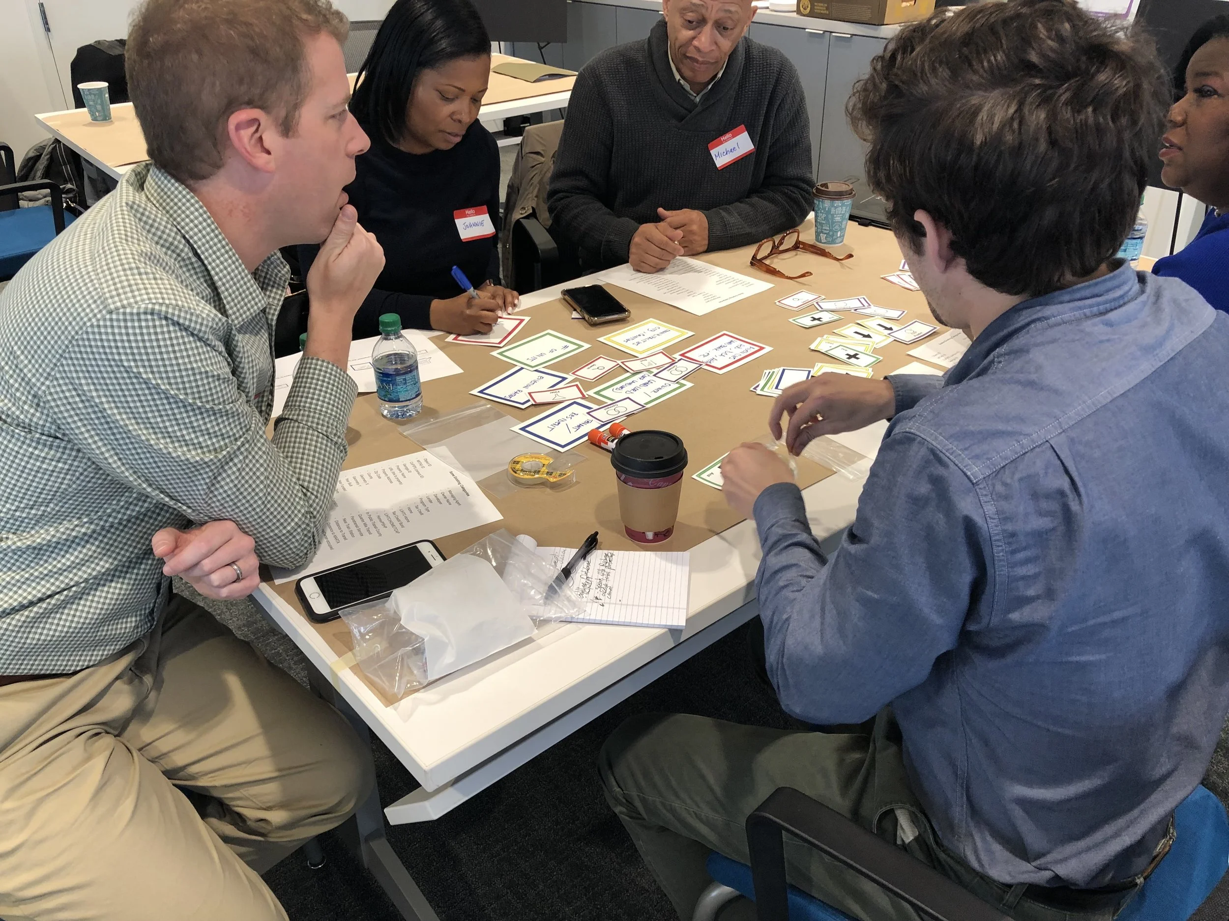 Participants working on the 2nd activity to build the query to answer their question.