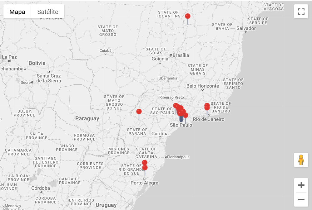 Localização de projetos no Qnopy