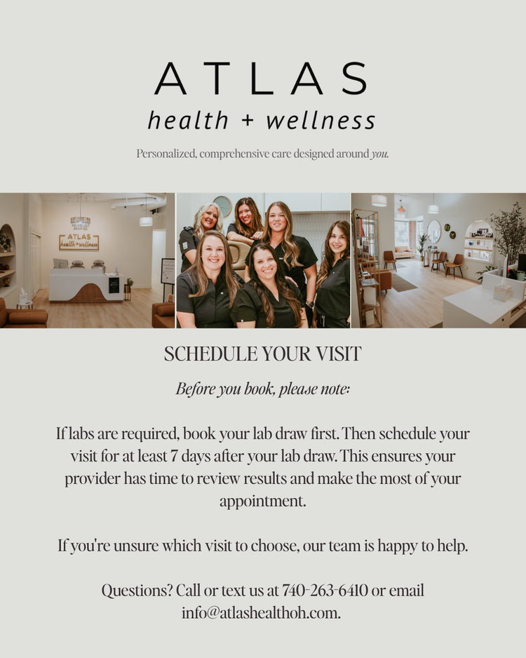 Atlas Health + Wellness scheduling information
