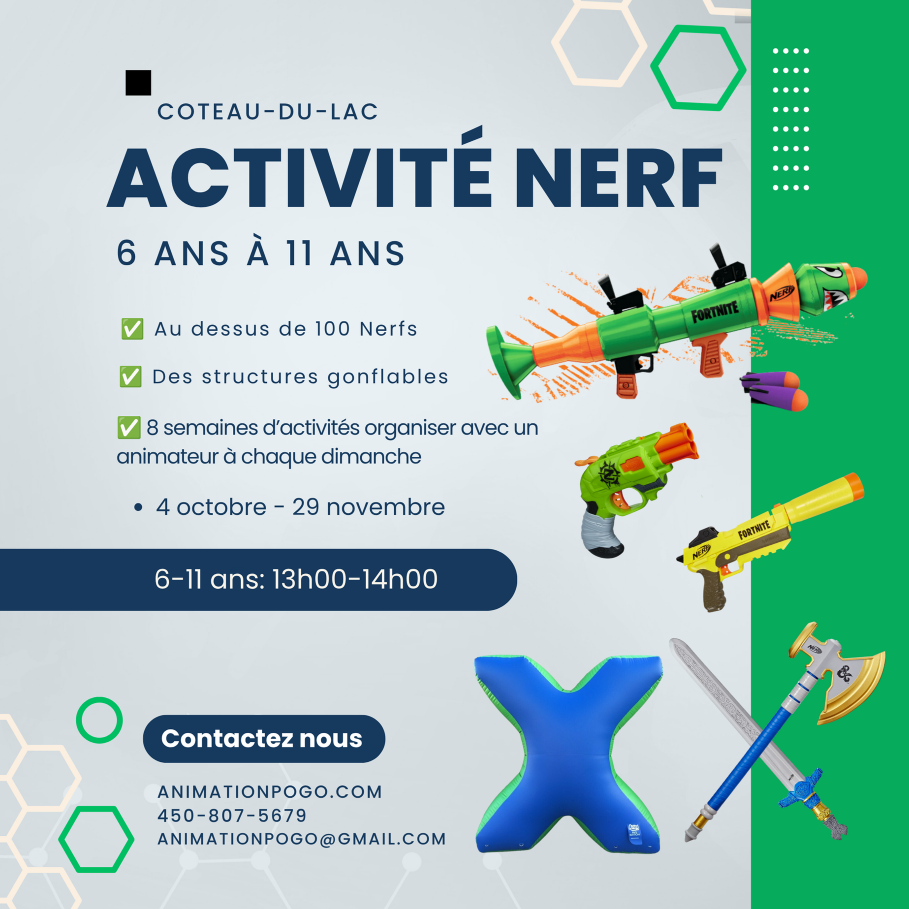 Académie Nerf - Coteau-du-Lac -Automne