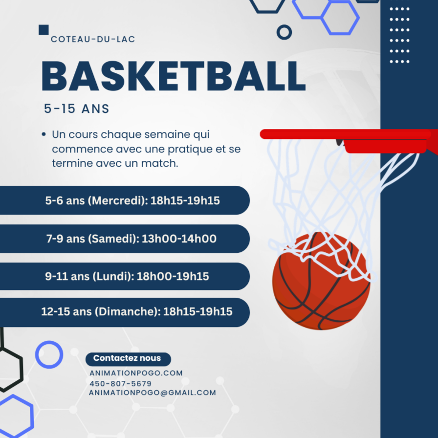 Basketball Coteau-du-Lac - Automne