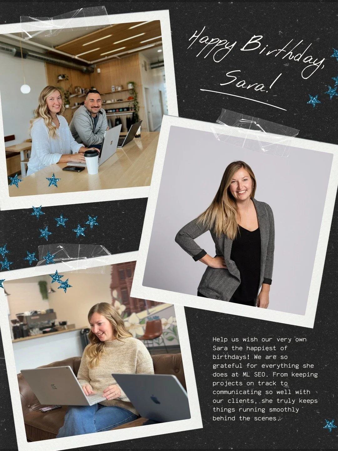 Help us wish our very own Sara the happiest of birthdays! 🎉

Sara is truly such a huge part of what makes ML SEO run smoothly. If you work with us, you&rsquo;ve experienced firsthand how thoughtful, organized, and responsive she is. From communicati