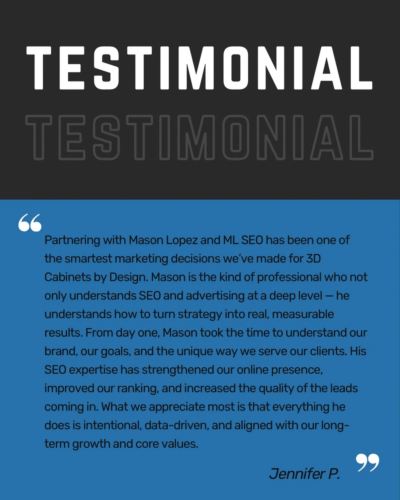 &ldquo;One of the smartest marketing decisions we&rsquo;ve made.&rdquo;

Reviews like this mean a lot, because this is exactly how we aim to show up for every client. Not just with strategy, but with intention.

From day one, our goal is to understan