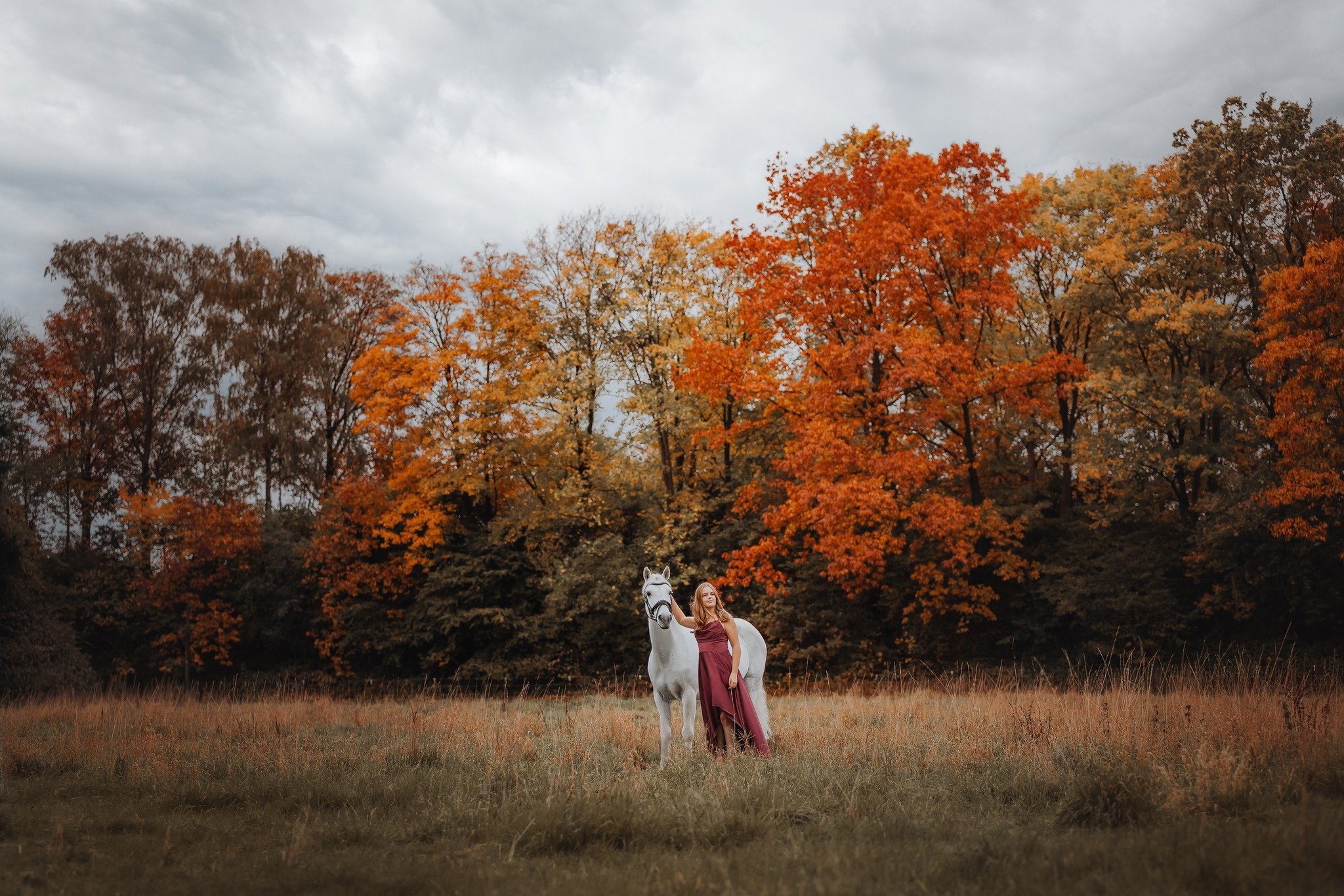Dieses Bild macht klar, warum ich den Herbst liebe. Und was ich an der Fotografie so liebe. Farben, Natur, Pferdeliebe, alles in einem Bild. Jedes einzelne davon ein Wunder f&uuml;r sich.