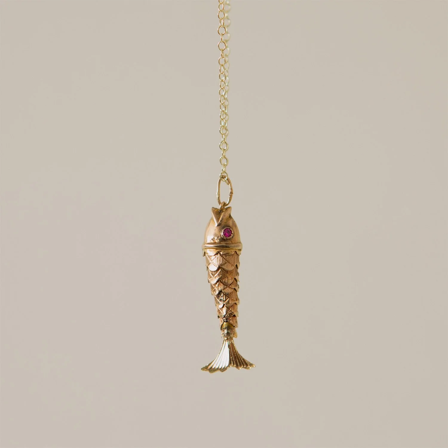 Articulated Wiggle Fish Necklace