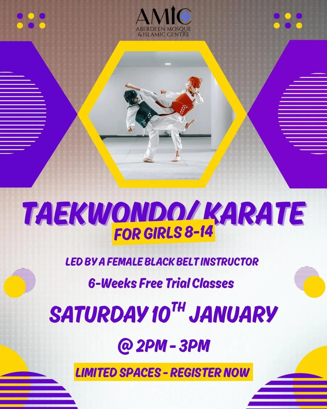 Teakwondo &amp; karate classes for Girls