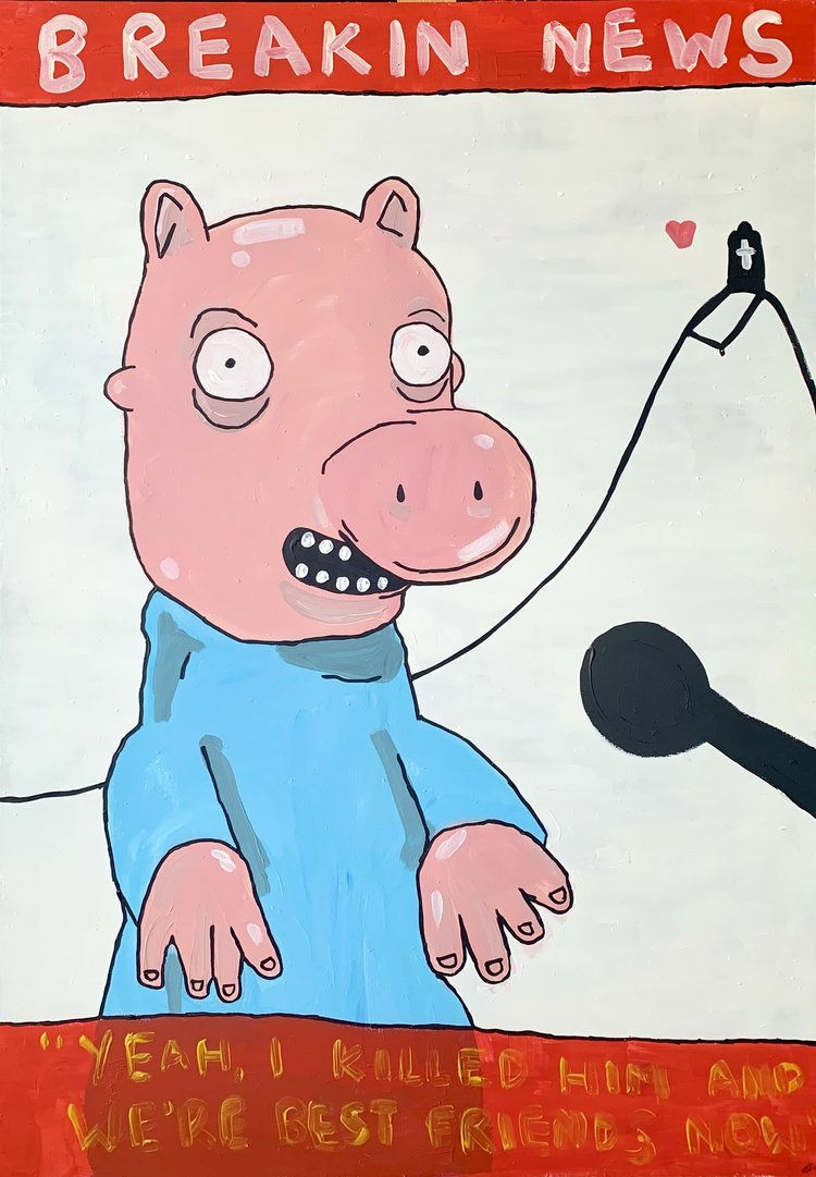 Good Morning (2022) Acrylic on MDF, 92 x 61 cm