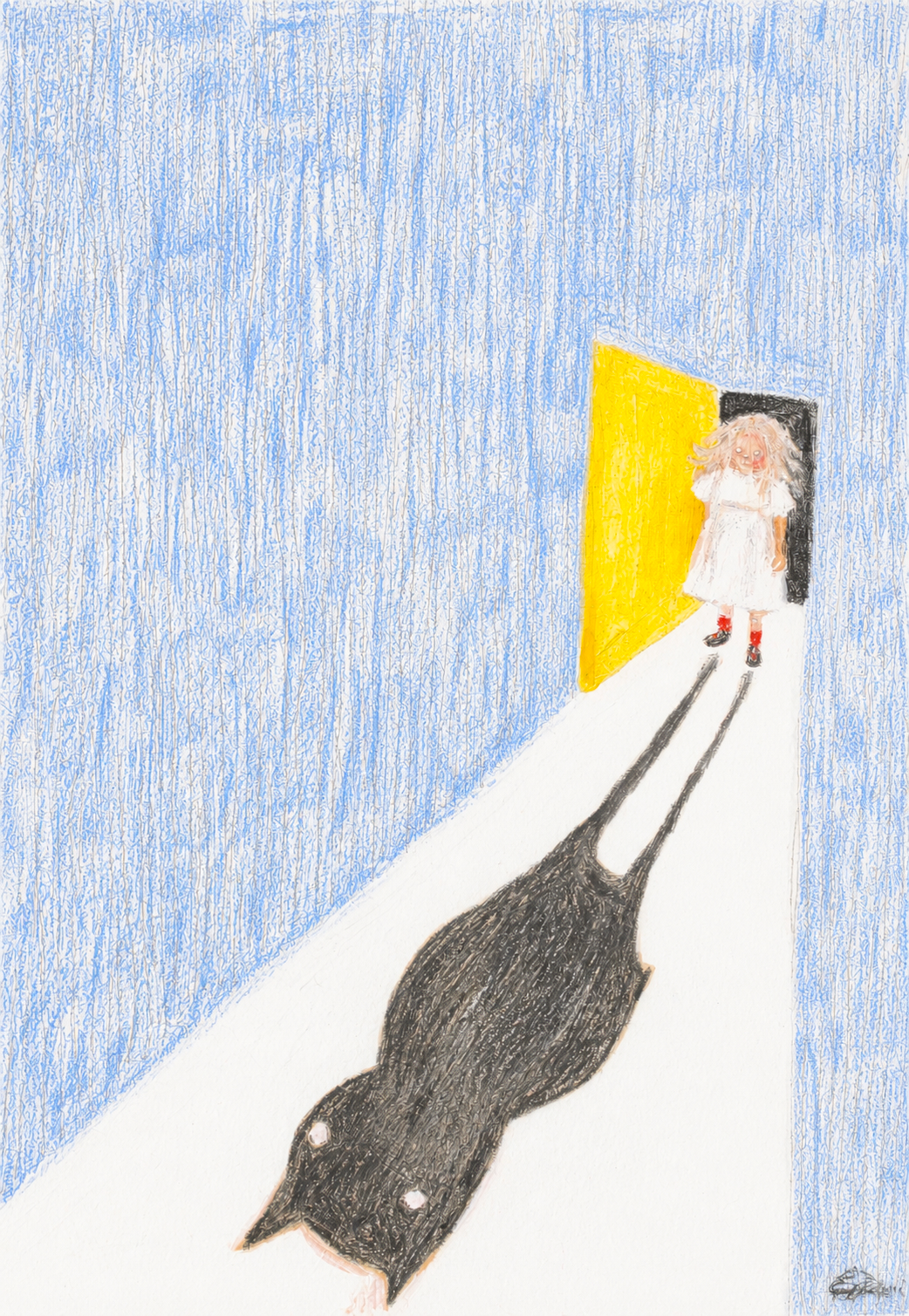 I Crack (2025) Acrylic on MDF, 42 x 59 cm 