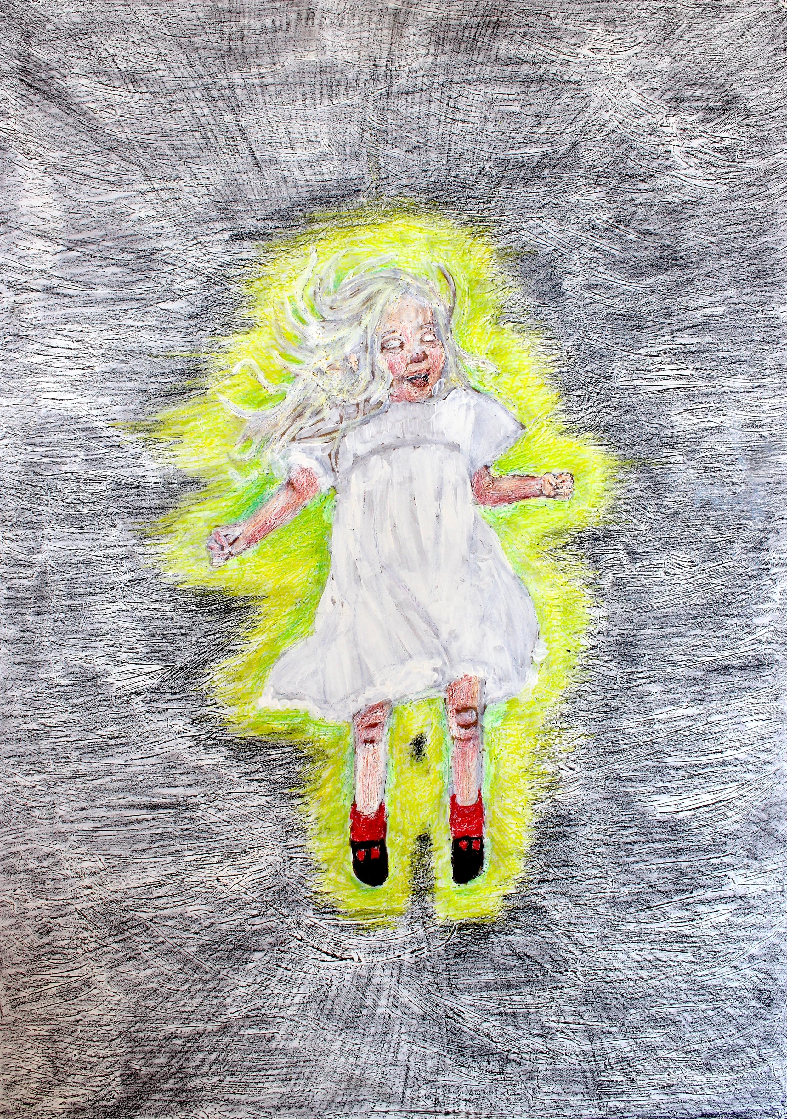 I'm Baby (2025) Acrylic on MDF, 42 x 59 cm
