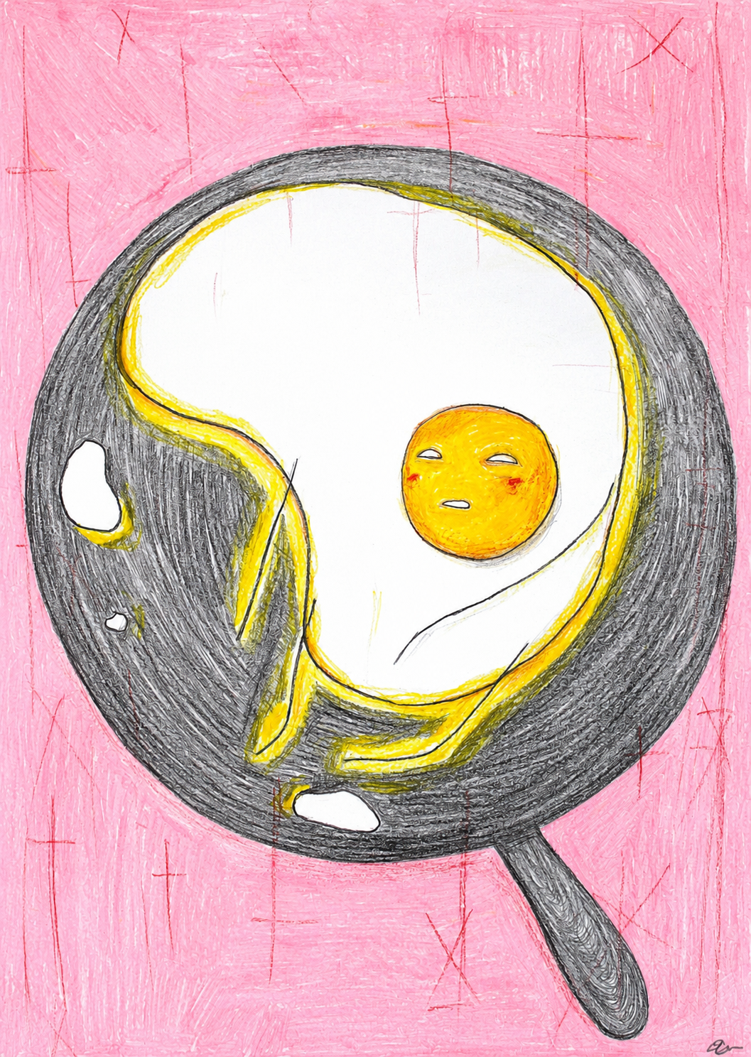 I Am Reborn (2024) Mixed-Media on Paper, 42 x 60 cm 