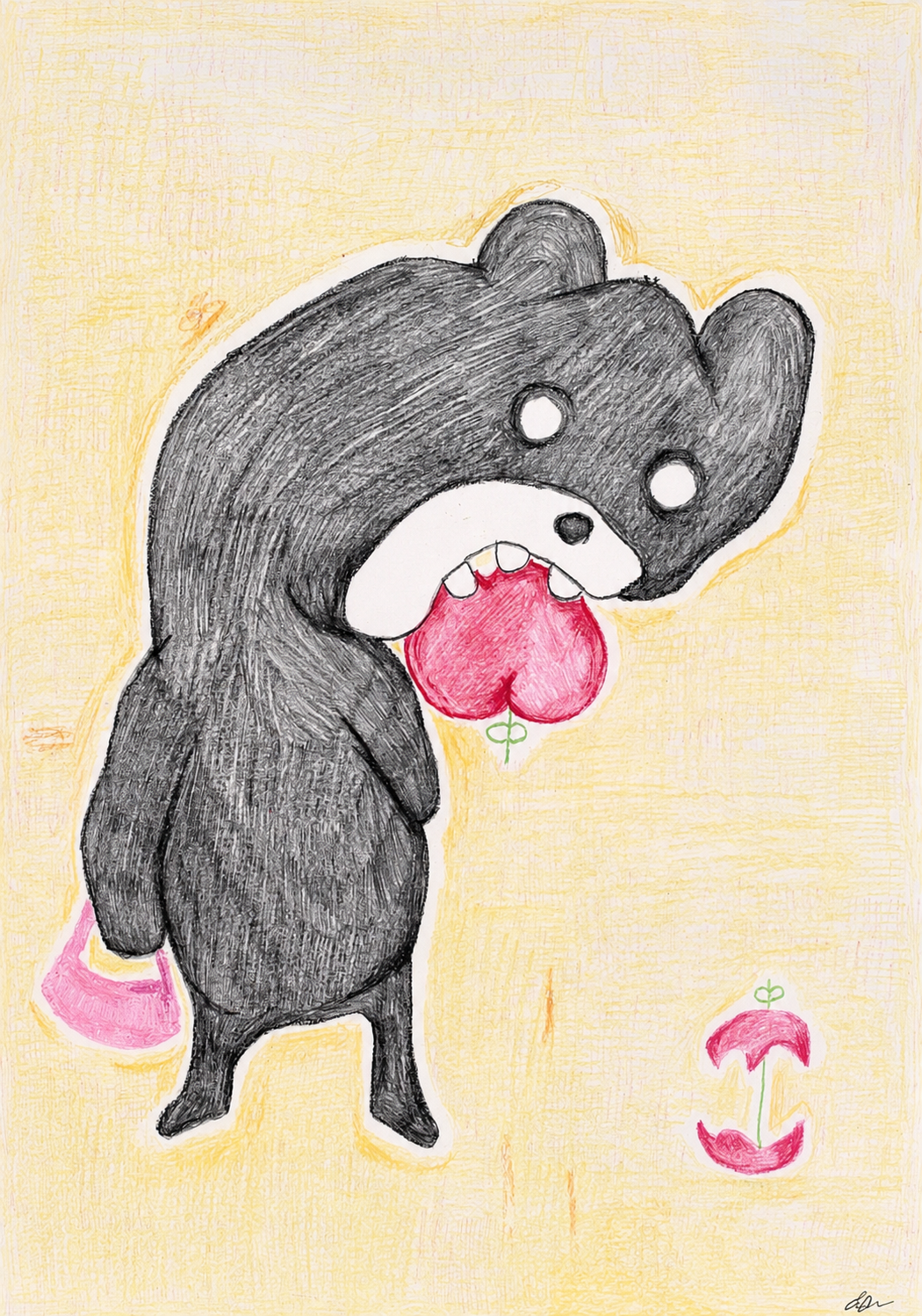 I Am Delicious (2024) Mixed-Media on Paper, 42 x 60 cm 
