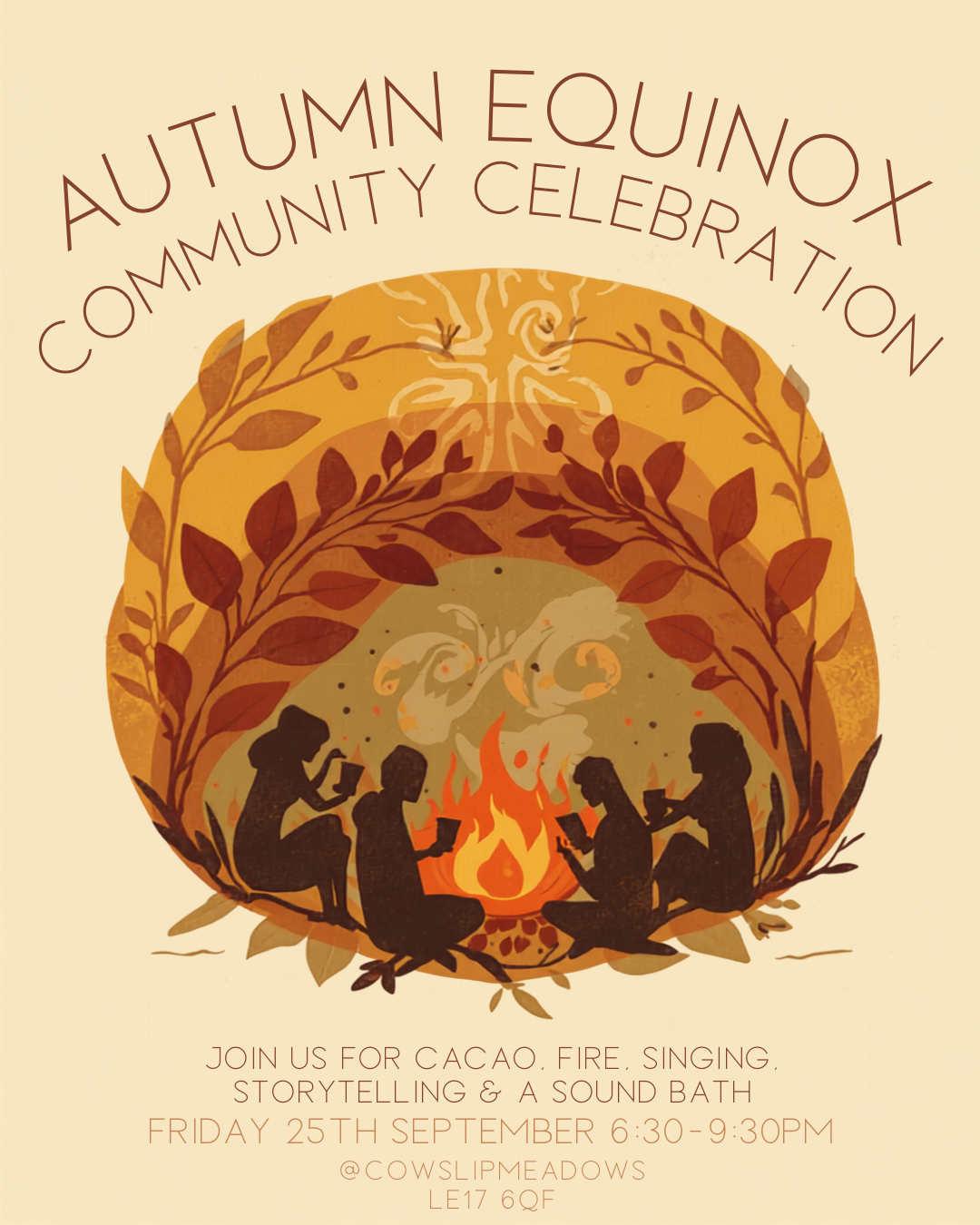 AUTUMN EQUINOX COMMUNITY GATHERING @ COWSLIPMEADOWS FRIDAY 25TH SEPTEMBER 6:30-9:30PM