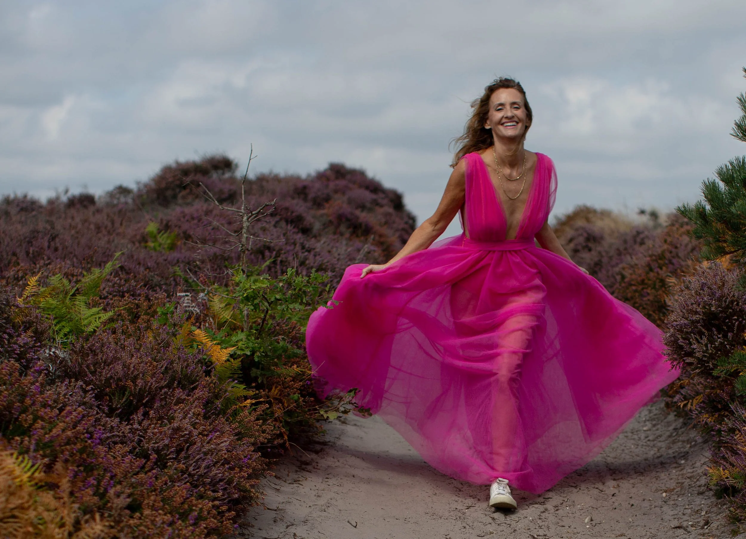 Meryl pink dress running in heather.jpg