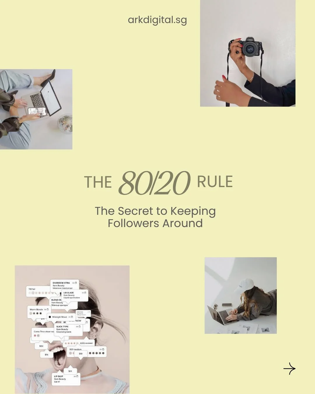 Want followers who actually stick around? The 80/20 Rule is the secret! ⚡📈

Focus 80% of your posts on giving value (tips, stories, fun) and only 20% on selling. This builds trust, keeps your audience coming back, and makes your promotions actually 
