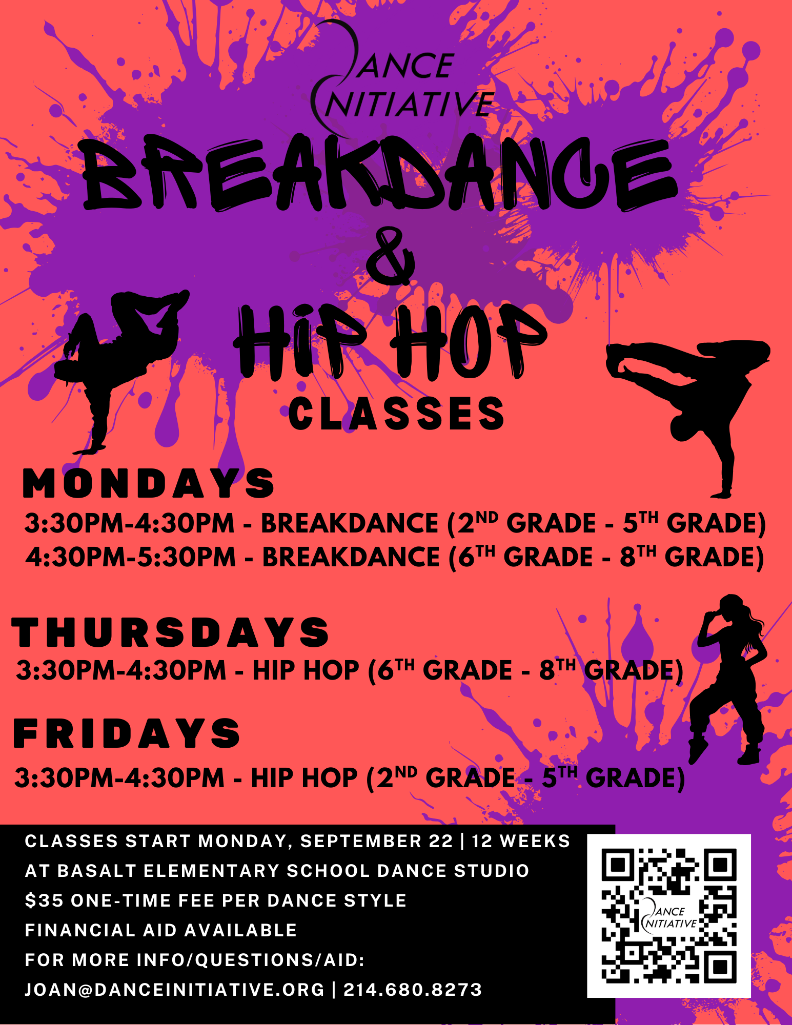 Kids’/Teens’ Breakdance & Hip Hop at Basalt Elementary