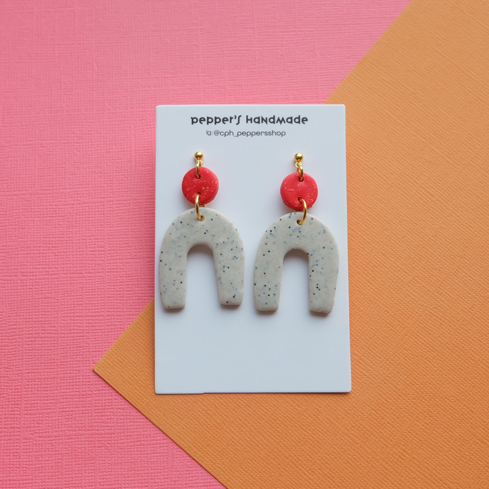 Flamingo Clay earrings