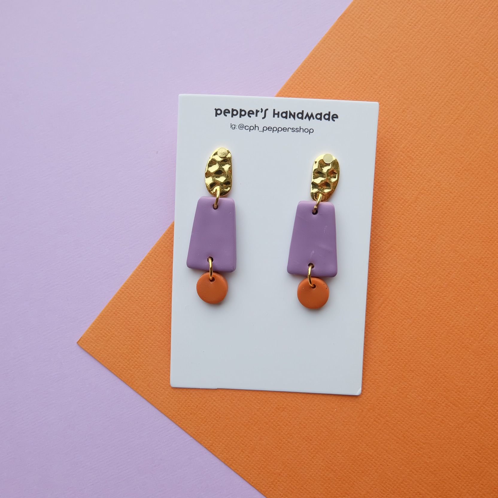 Vine Flower Clay earrings