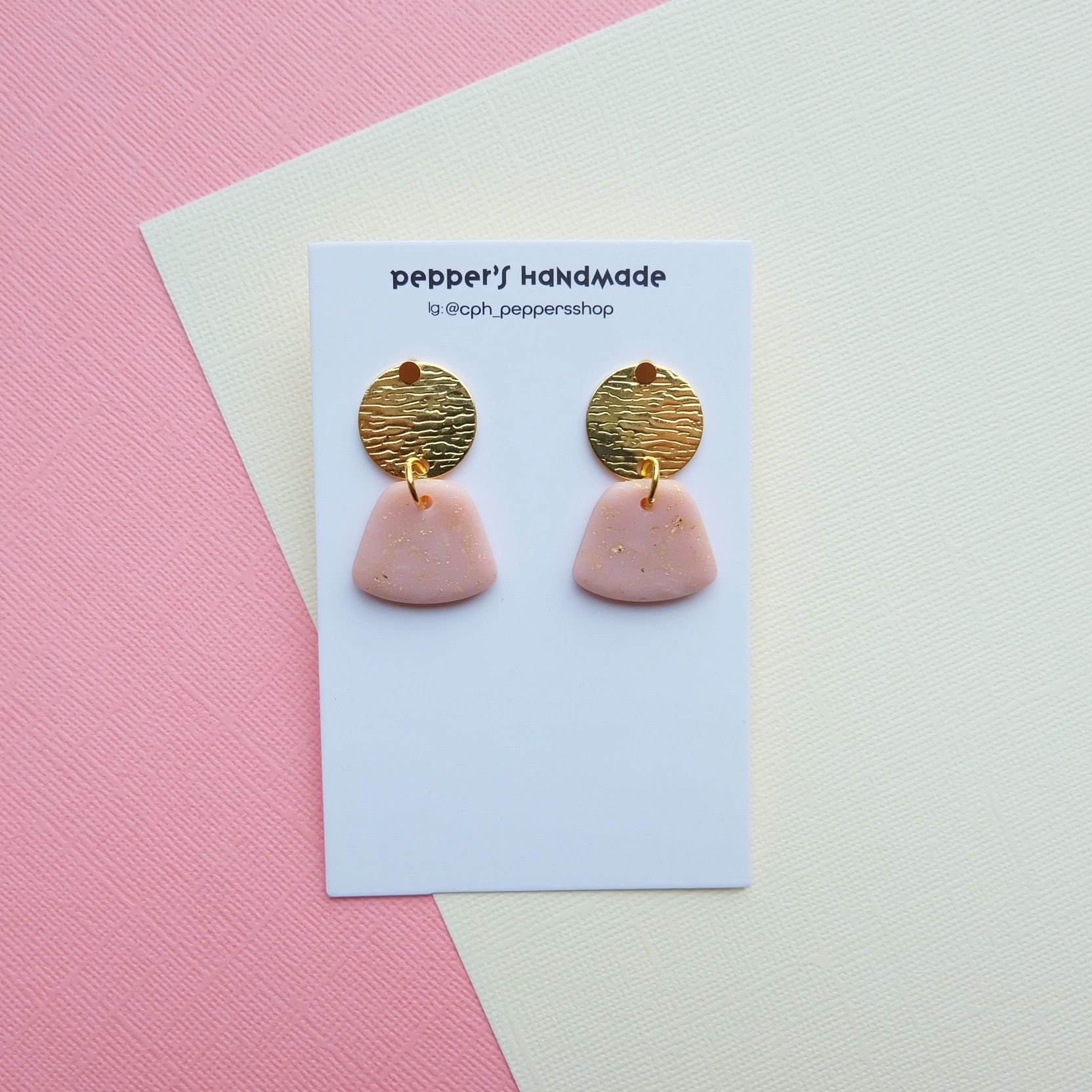 Coral Clay earrings