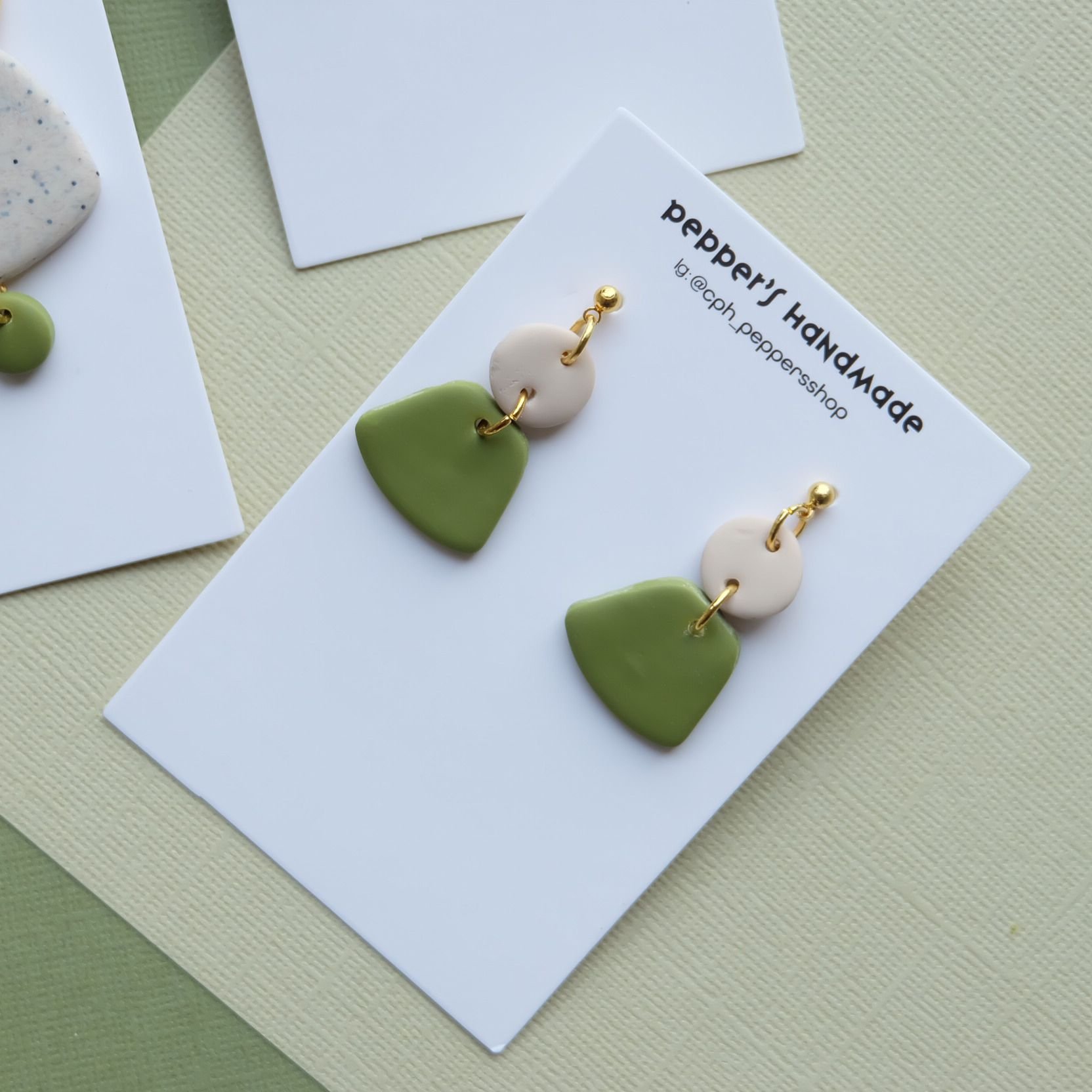 Olive Clay earrings