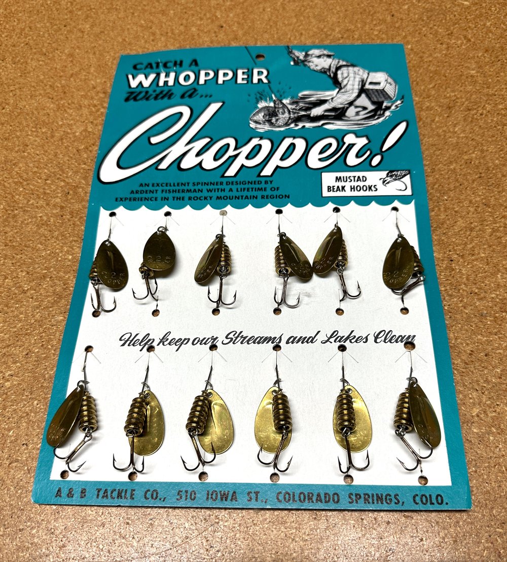 Whopper Chopper Spinner Lure Display Board — Vintage Anglers