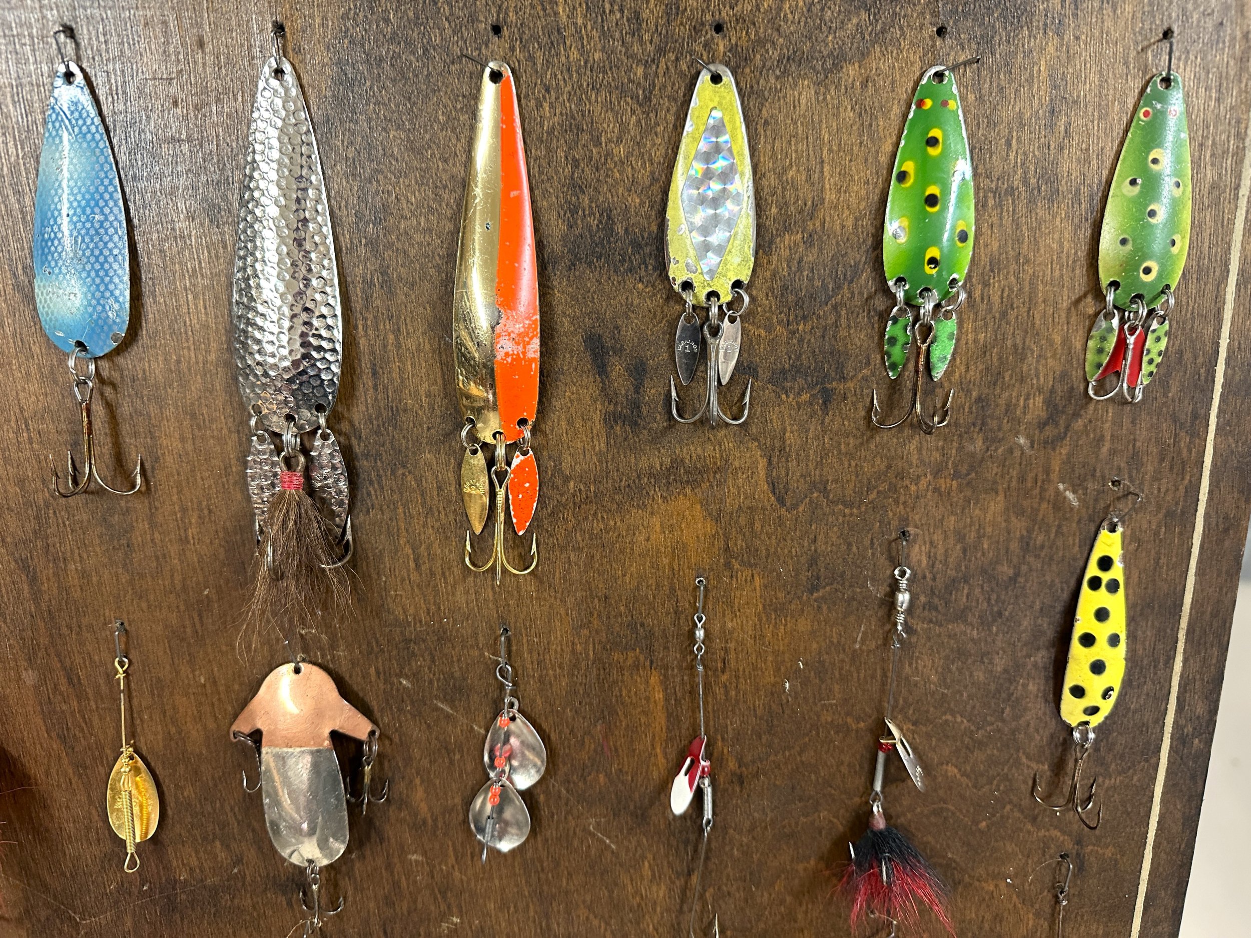 Early Nugget Spinning Lure Display Board — Vintage Anglers